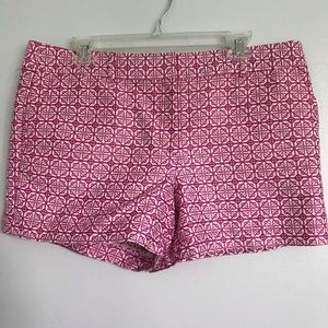 Loft Geometric Print Pink Shorts